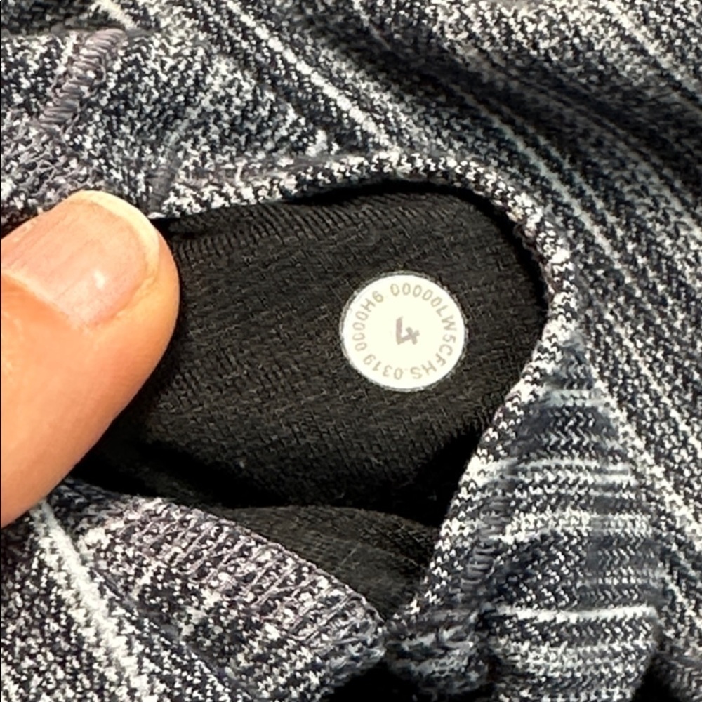 Lululemon Align Pant II 25" Mini Space Dye Herringbone Heathered Black White / B - Picture 4 of 5